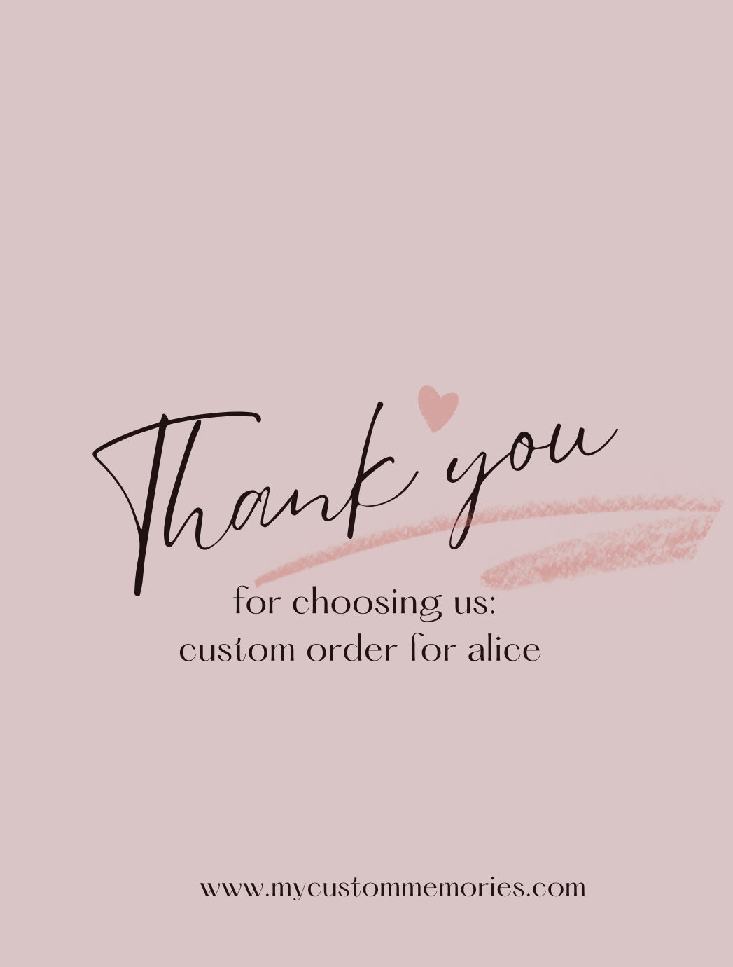 Custom Order for Alice