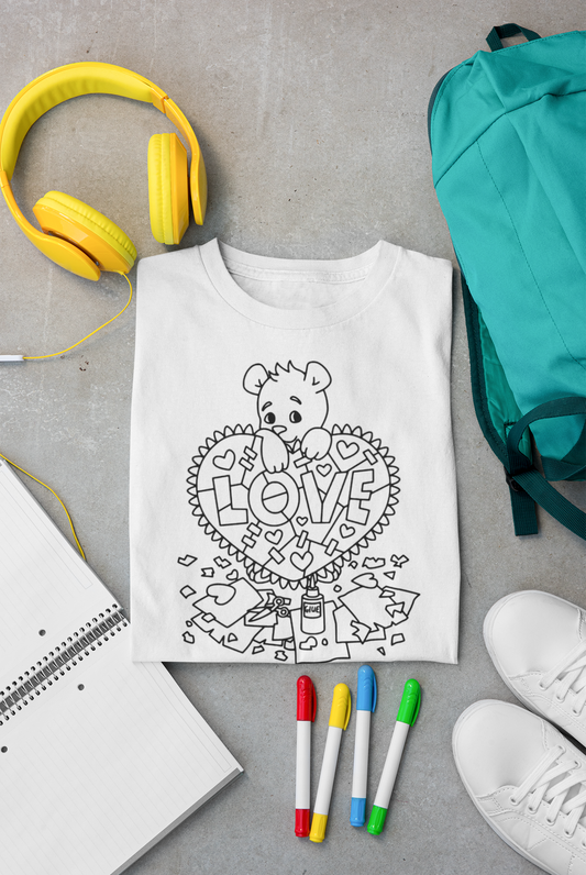 Christmas Coloring Bundle Bear Love with Washable Markers
